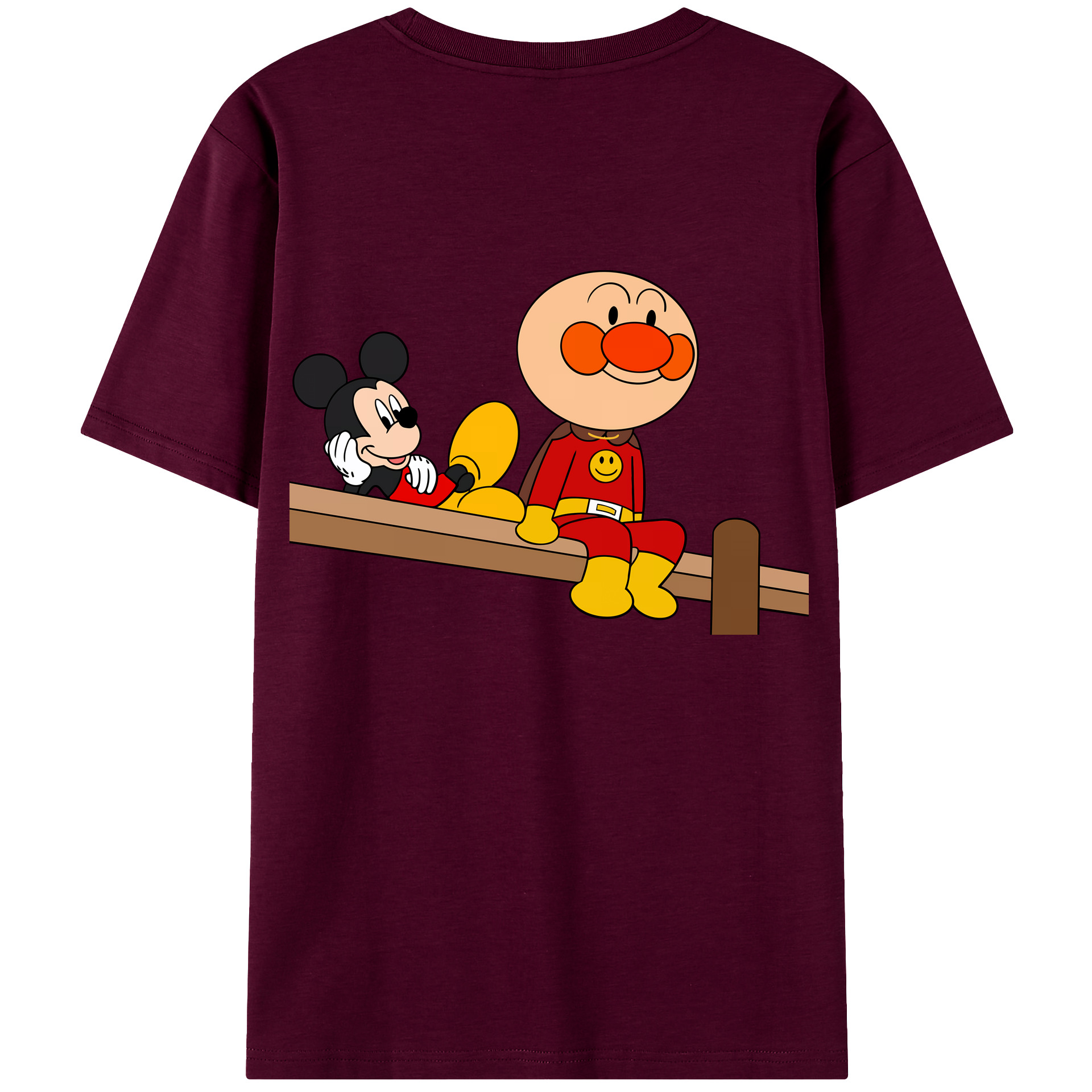 （画像用） アンパンマン Anpanman レディース半袖Tシャツ(バックプリント)